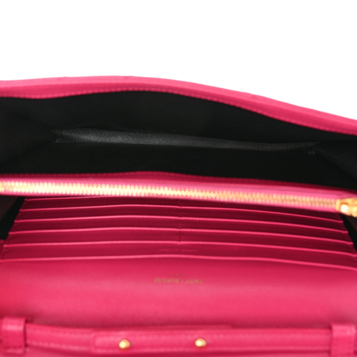 Grain De Poudre Matelasse Chevron Monogram Envelope Chain Wallet  Fuxia Couture