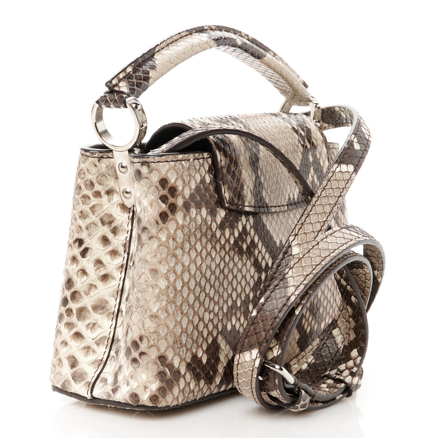Louis Vuitton Snakeskin Capucines Mini Naturel 3 of 9