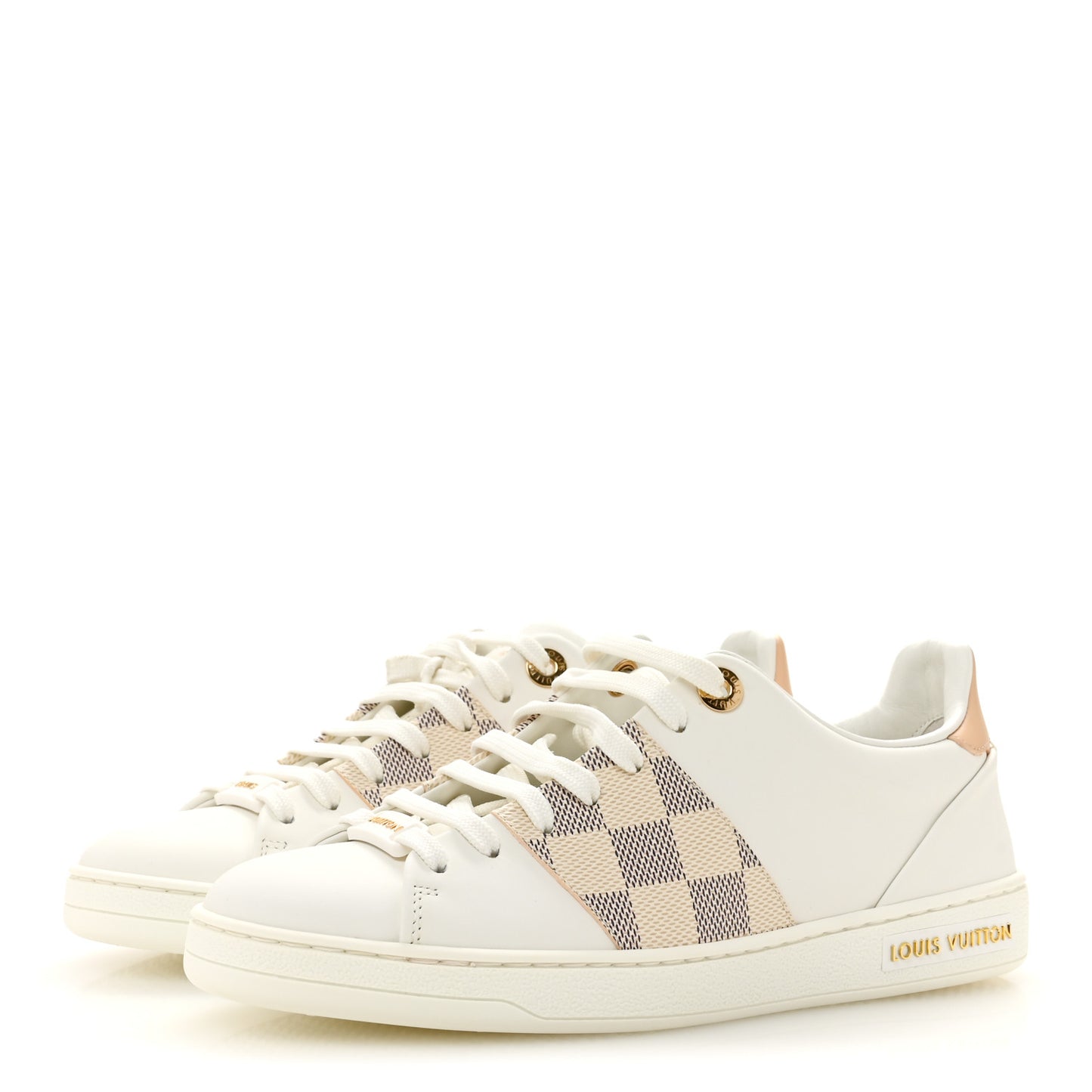 Damier Azur Front Row Sneaker 36 White