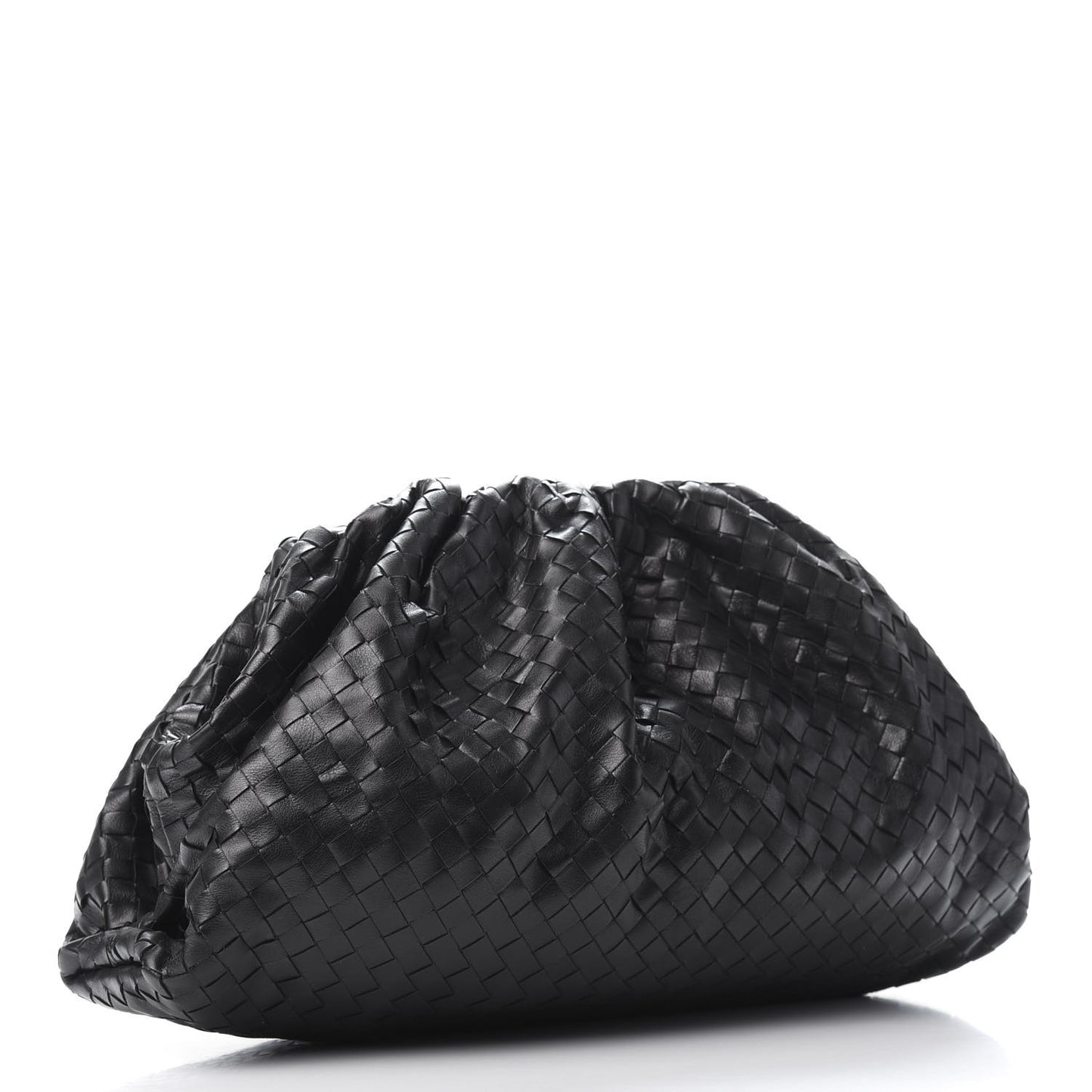 Nappa Maxi Intreccio The Pouch Oversized Clutch Black