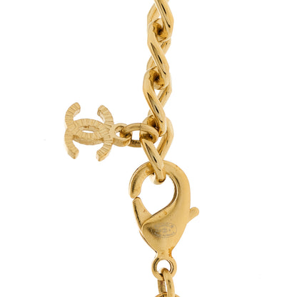 Chanel Metal Chain Link CC Multi Strand Choker Necklace Gold 4 of 5