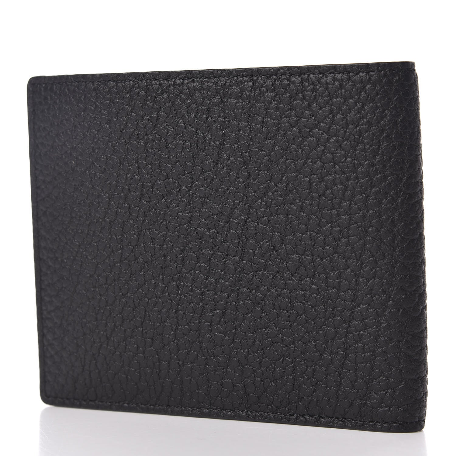 MCM Grained Calfskin Logo Bi-Fold Wallet Black 3 of 9