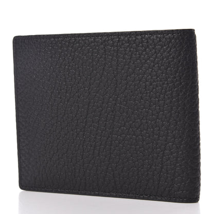 MCM Grained Calfskin Logo Bi-Fold Wallet Black 3 of 9