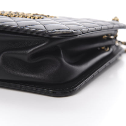 Chanel Calfskin Quilted CC Chain Accordion Tote Black 10 of 16