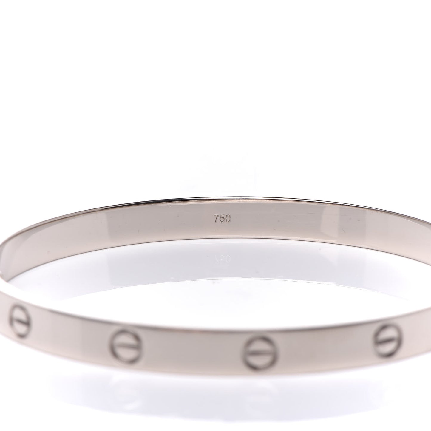 18K White Gold LOVE Bracelet 20