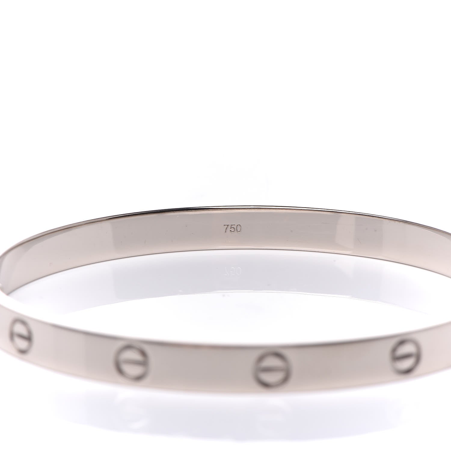 Cartier 18K White Gold LOVE Bracelet 20 4 of 6
