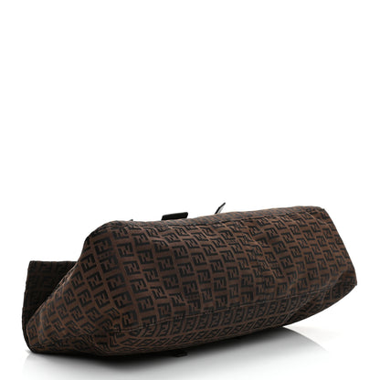 Fendi Zucchino Flap Shoulder Bag Brown 4 of 10