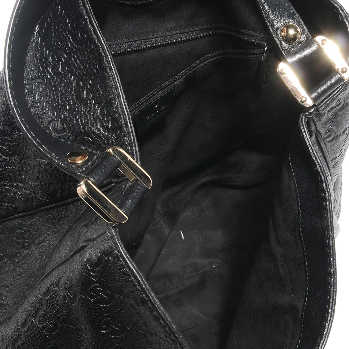 Guccissima New Ladies Web Large Hobo Black