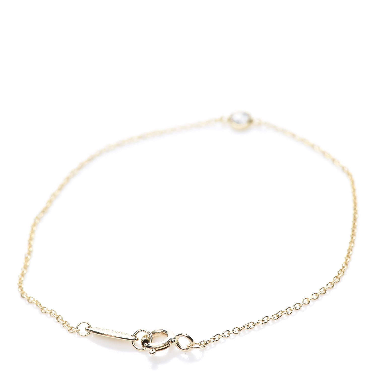 Tiffany 18K Yellow Gold Diamond .08ct Elsa Peretti Diamonds by the Yard Bracelet 3 of 6
