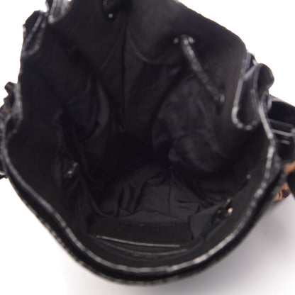 Alexander Wang Pebbled Lambskin Pony Hair Leopard Diego Bucket Bag Black Hardware 6 of 23