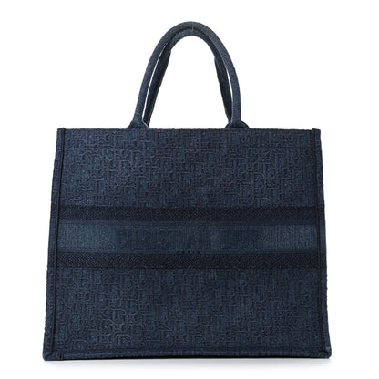 Christian Dior Oblique Denim Book Tote Denim Blue 1 of 13