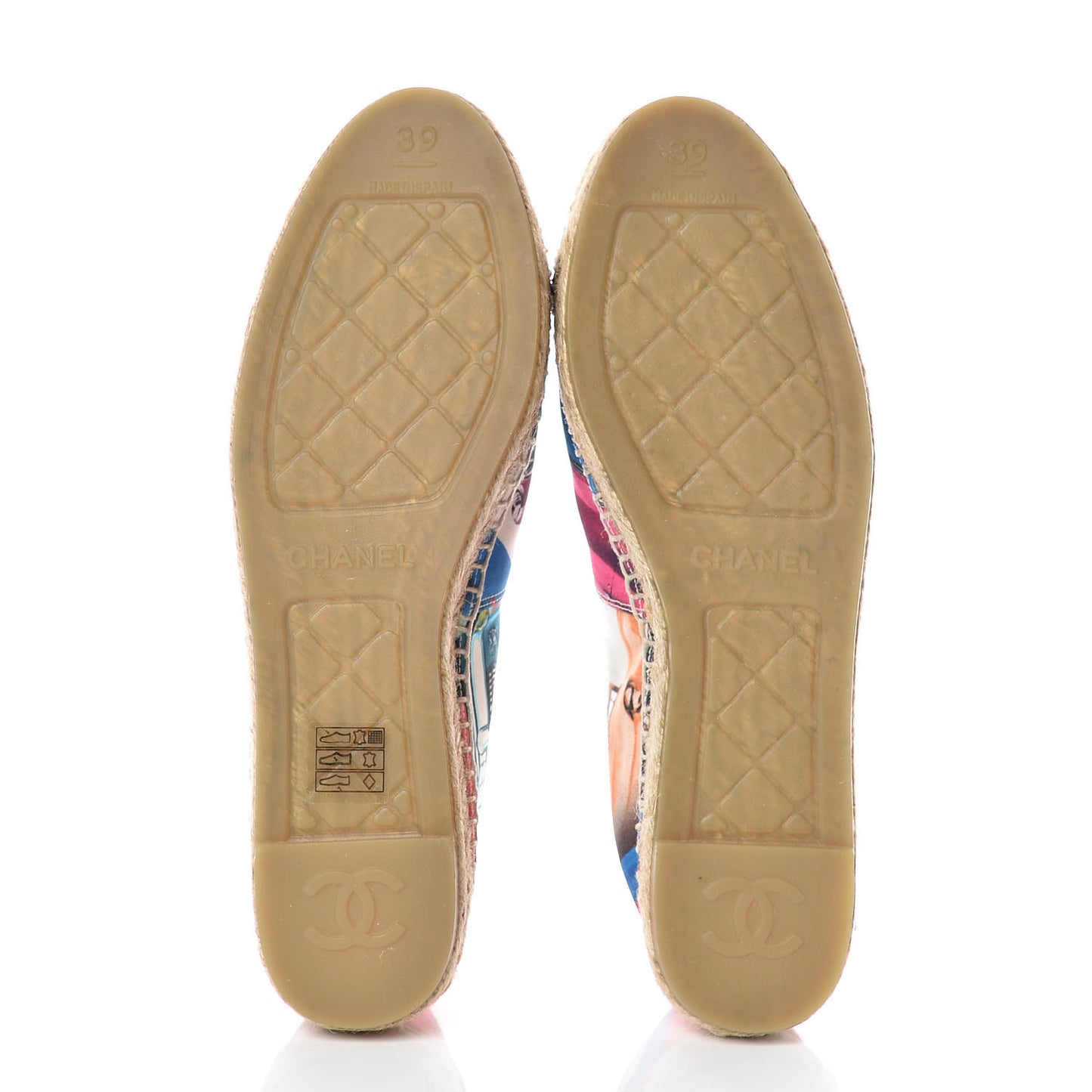 Patent Fabric CC Espadrilles 39 Multicolor Black