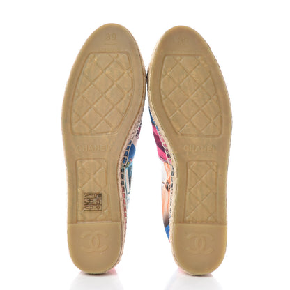Chanel Patent Fabric CC Espadrilles 39 Multicolor Black 5 of 12