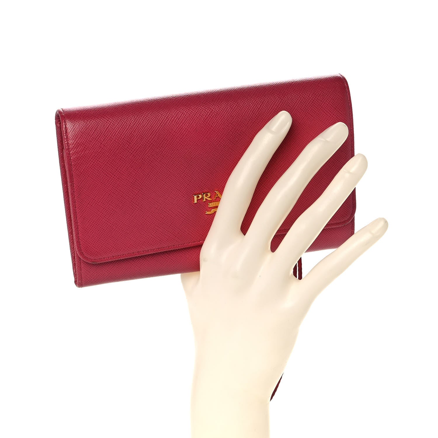 Prada Saffiano Metal Wristlet Wallet 2 of 9