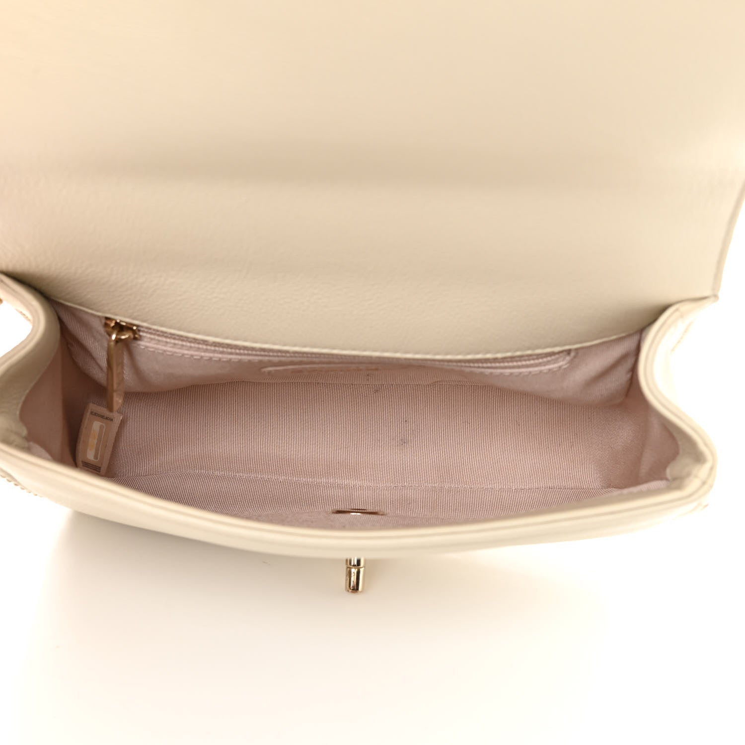 Chanel Caviar Quilted Small Studded Flap Off White 5 of 14
