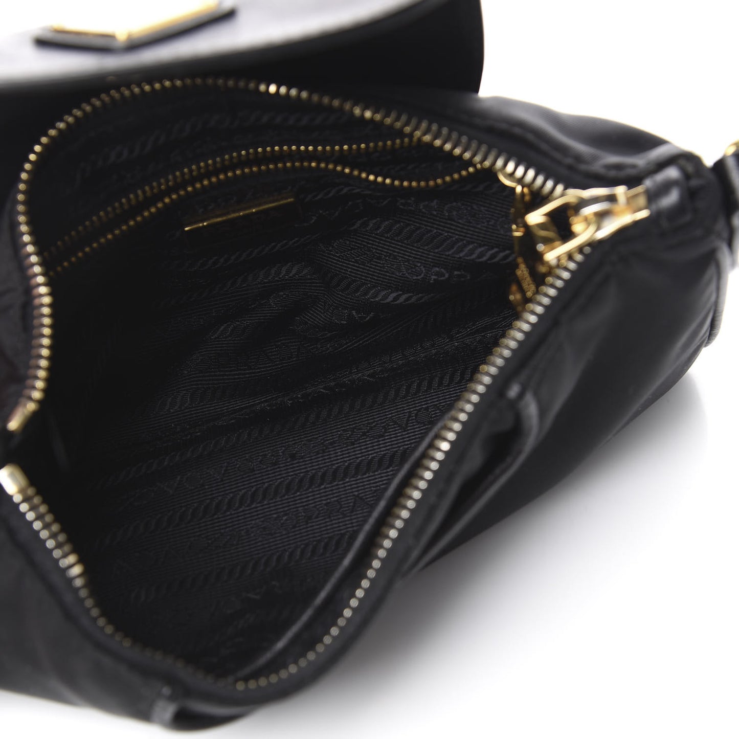 Tessuto Nylon Saffiano Crossbody Bag Black