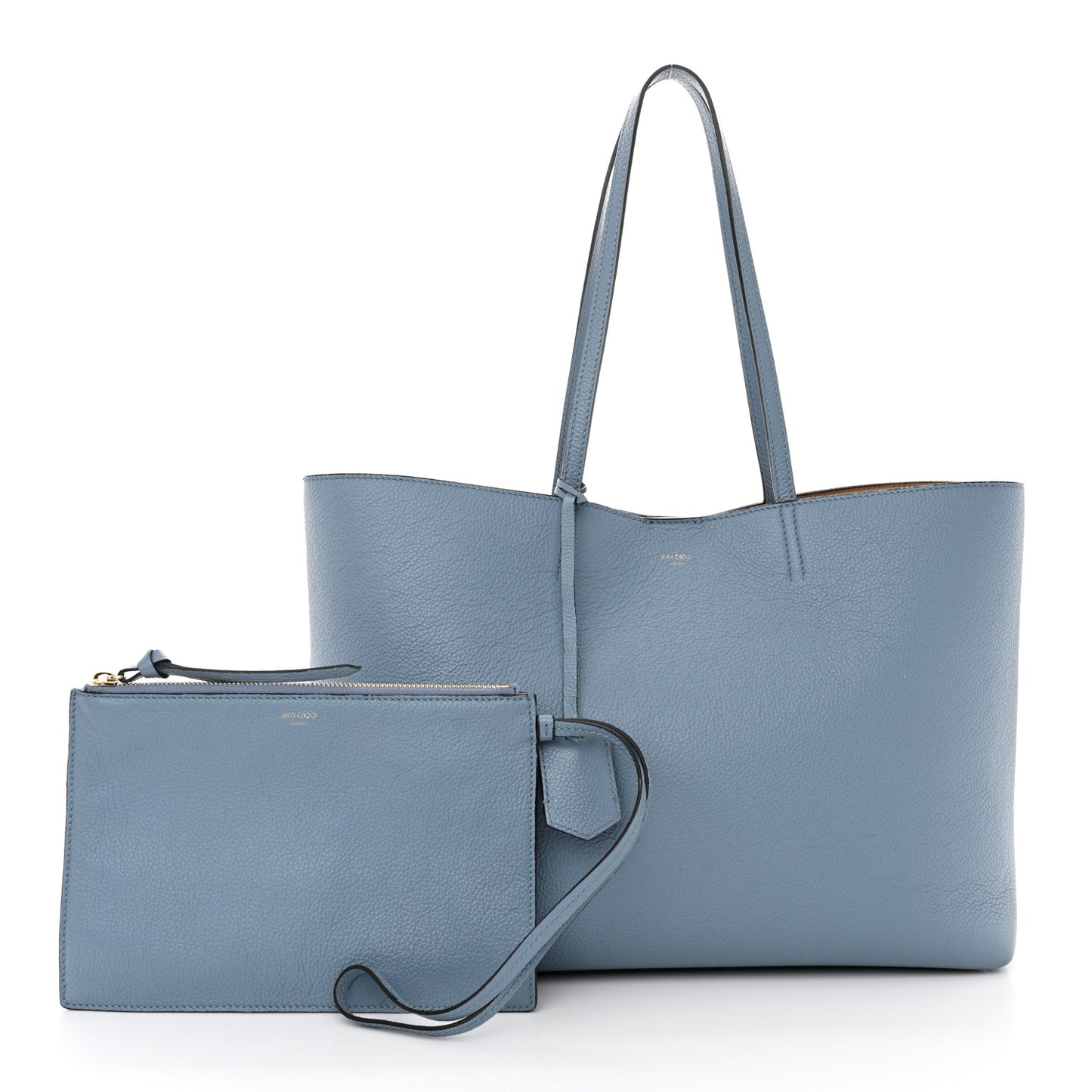 Grainy Calfskin Nine2Five East West Tote Smoky Blue