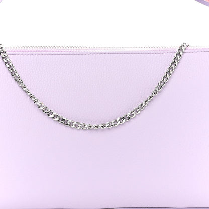 Christian Louboutin Calfskin Empire Loubila Pouch on Chain Lilac Smoke Rosy 10 of 10