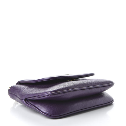 Gucci Metallic Pebbled Calfskin Small 1973 Chain Shoulder Bag Purple 4 of 10