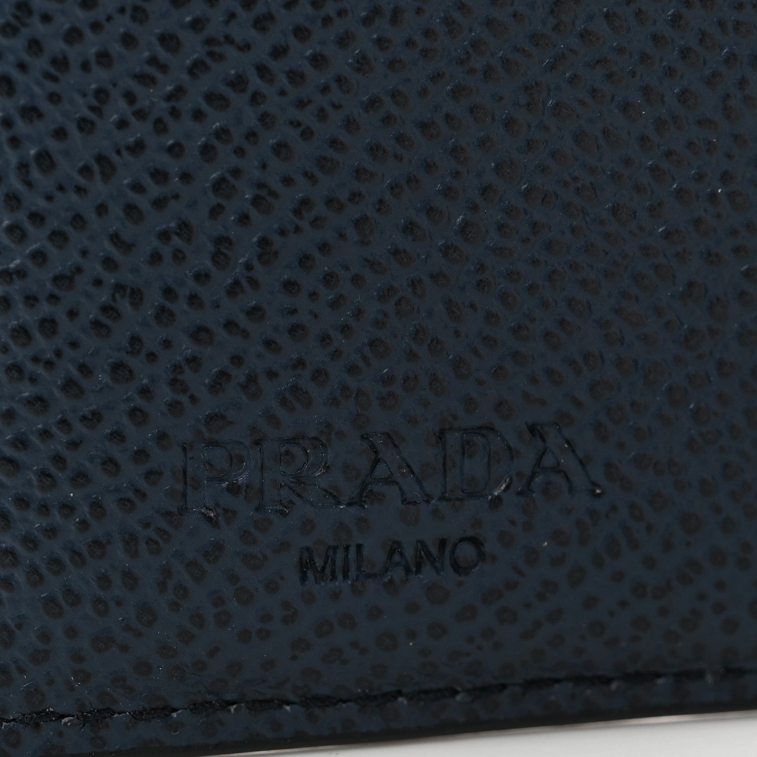 Prada Vitello Micro Grain Bi-Color Bi-Fold Wallet Baltico Mare 6 of 7