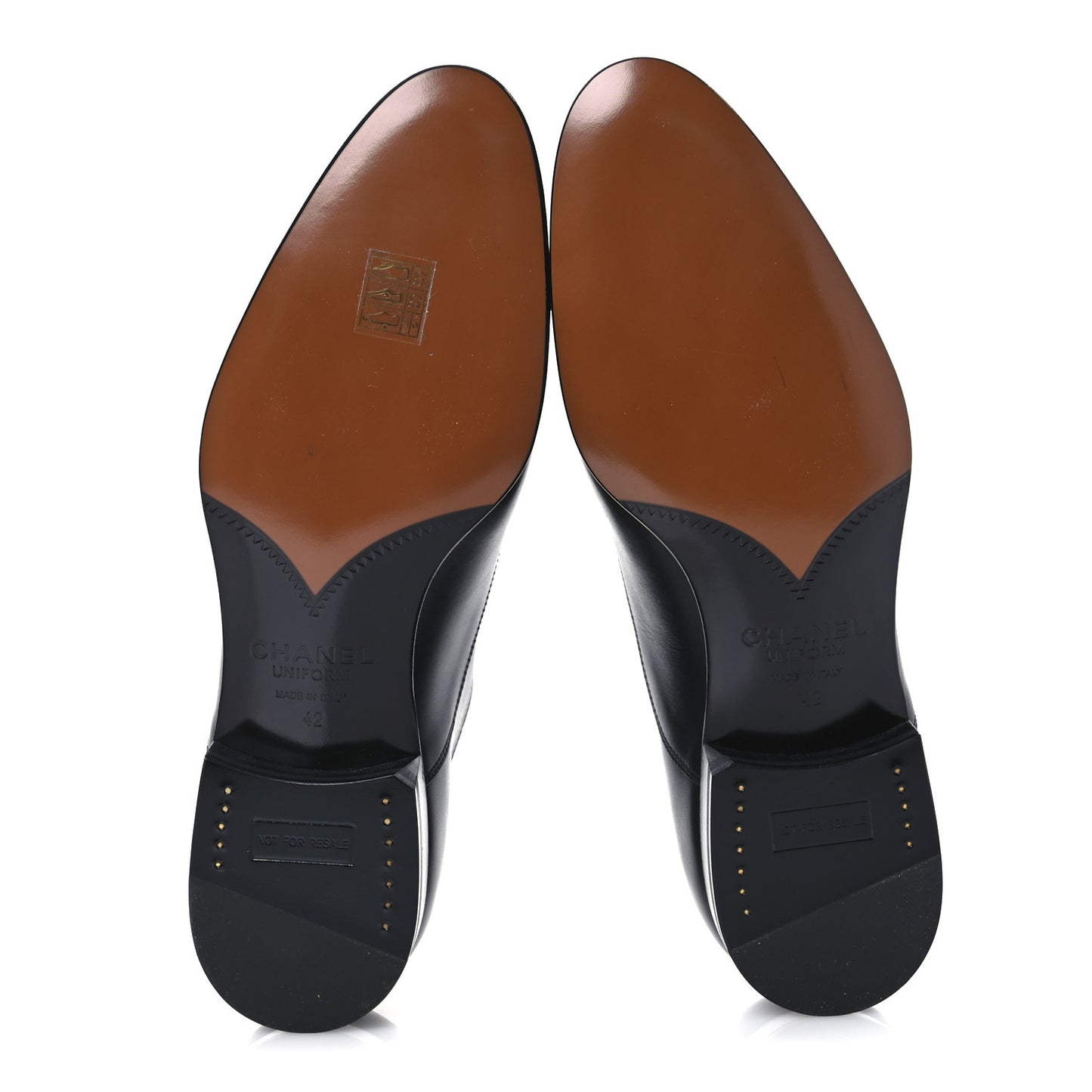 Smooth Calfskin Mens Loafers 42 Black