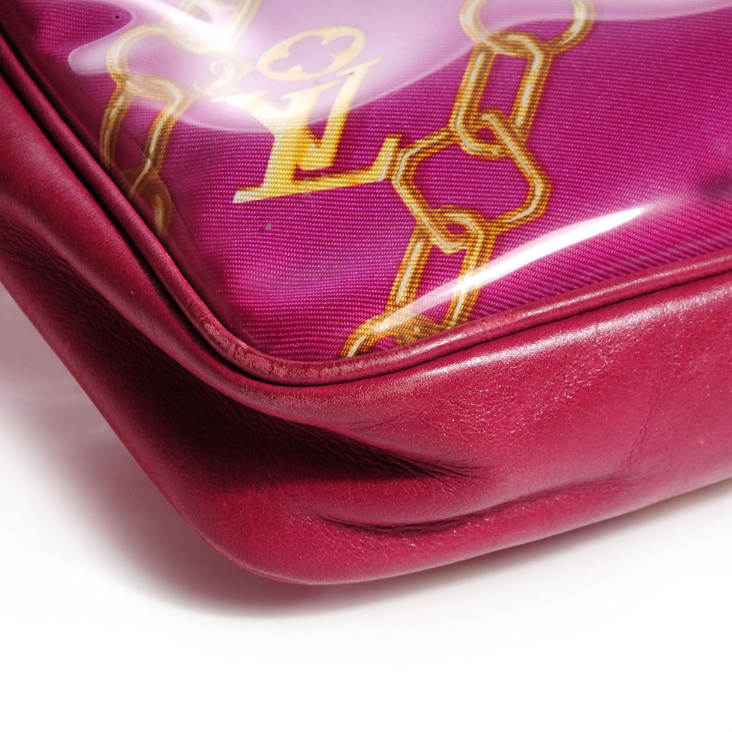 Monogram Charms Pochette Accessories Bag Fuchsia