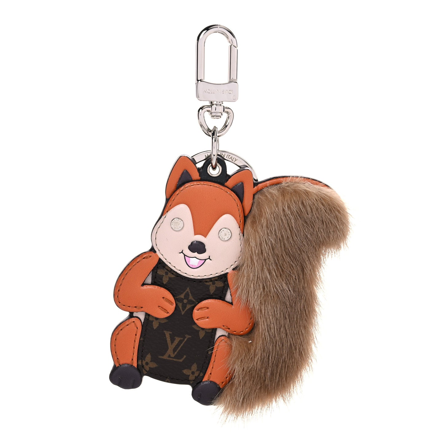 Mink Fur Squirrel Bag Charm Key Holder