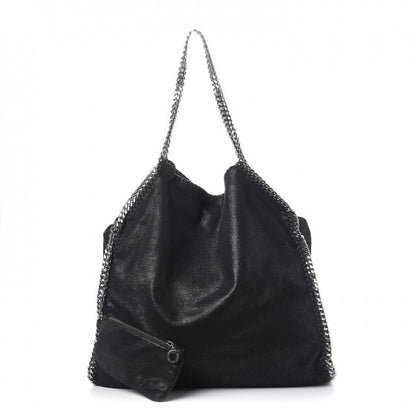 Stella McCartney Shaggy Deer Big Falabella Tote Black 3 of 13