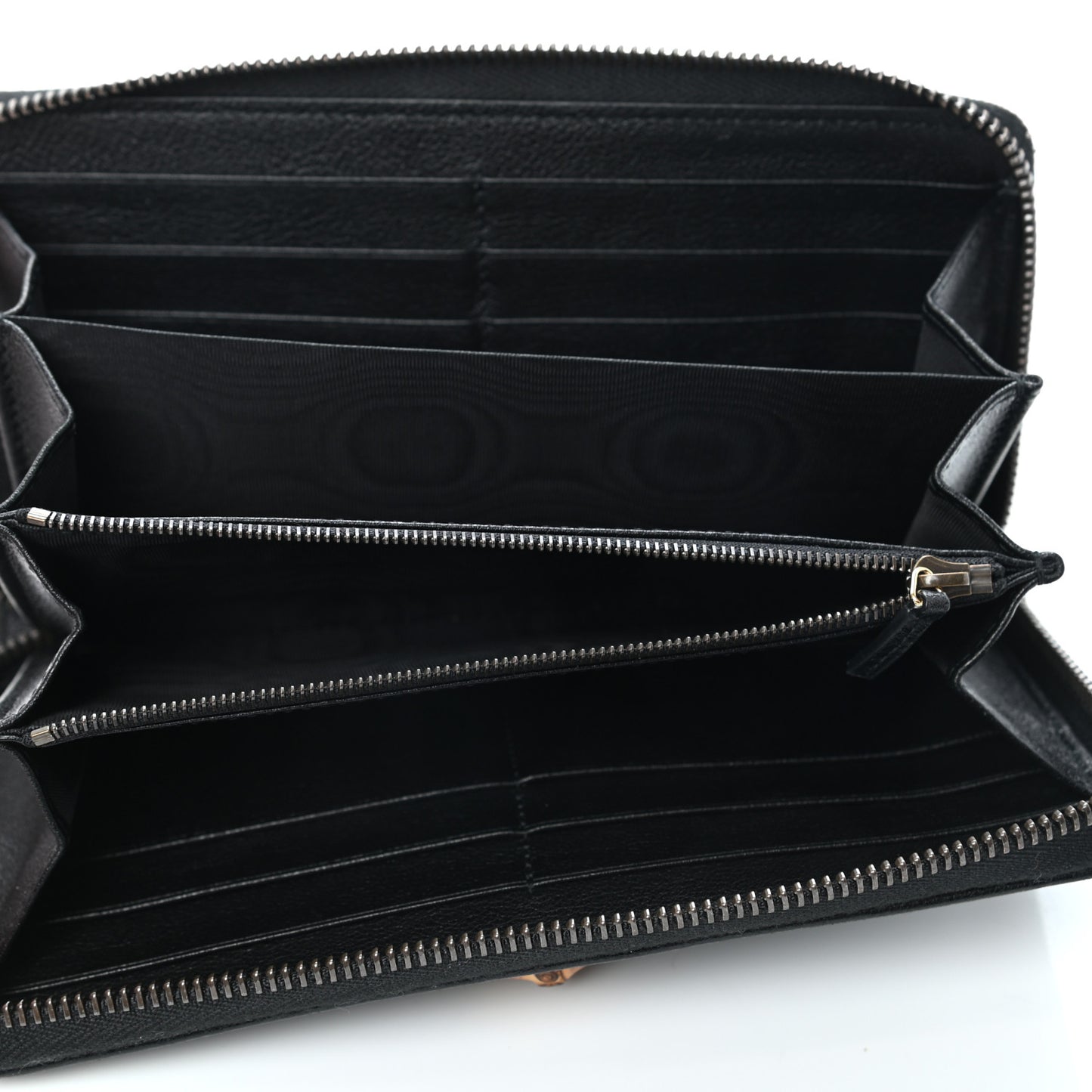 Wonka Grain Calfskin Diana Continental Wallet Black