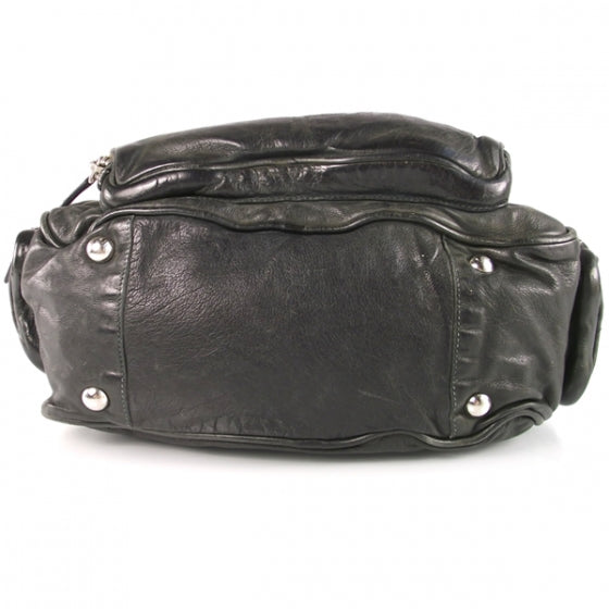 Prada Leather Handbag Navy 5 of 14