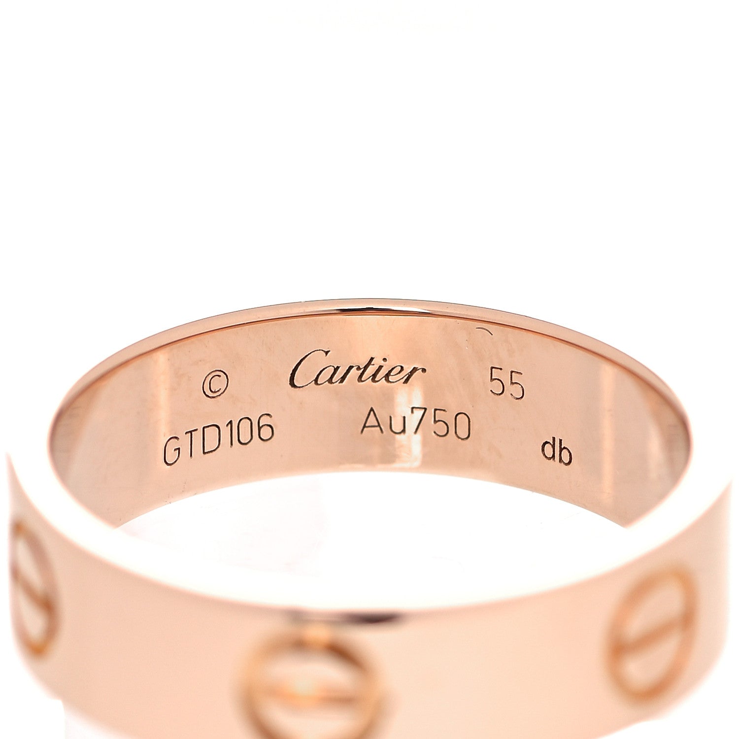 Cartier 18K Pink Gold 5.5mm LOVE Ring 55 7.25 7 of 10