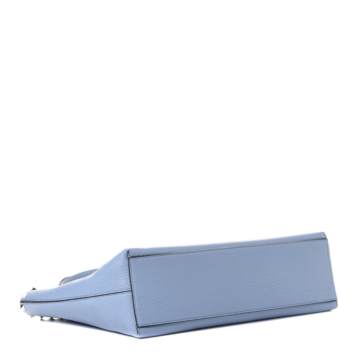 Grained Calfskin Small Rockstud Shoulder Tote Niagara