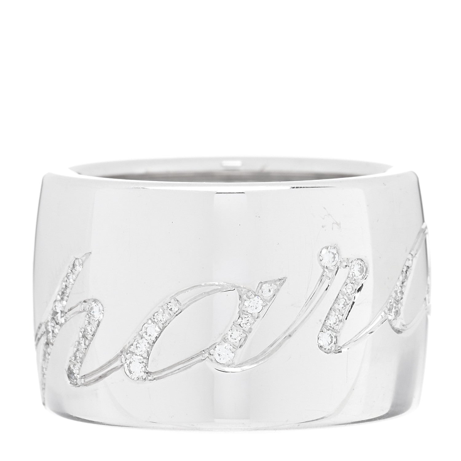 Chopard 18K White Gold Chopardissimo Diamonds Spinning Ring 52 6 3 of 4