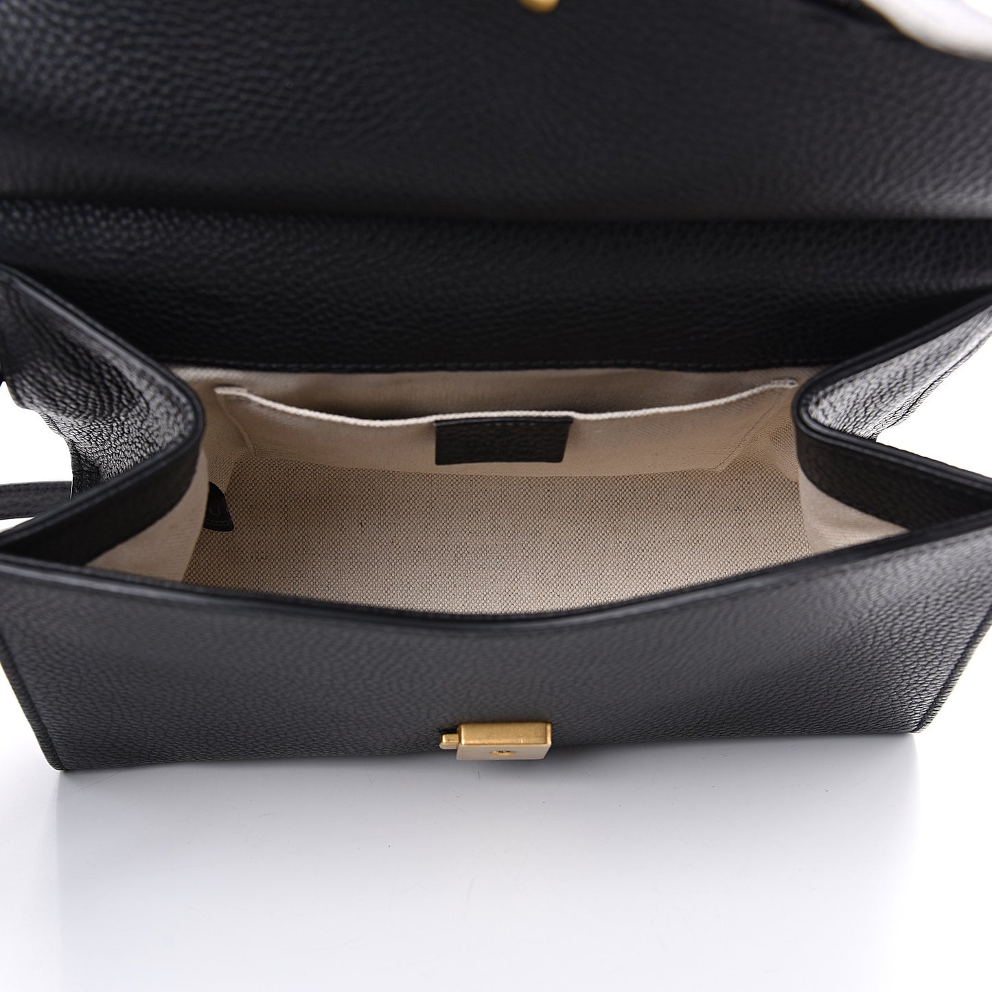 Calfskin Mini GG Marmont Top Handle Bag Black