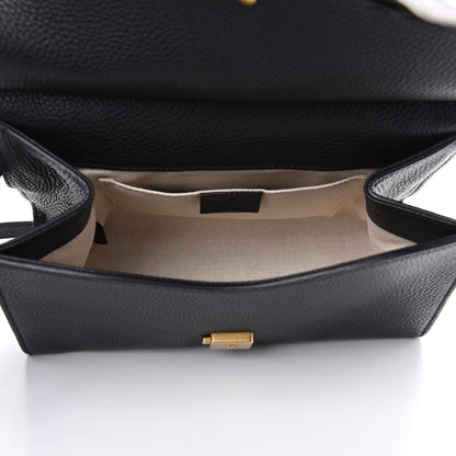 Gucci Calfskin Mini GG Marmont Top Handle Bag Black 4 of 10