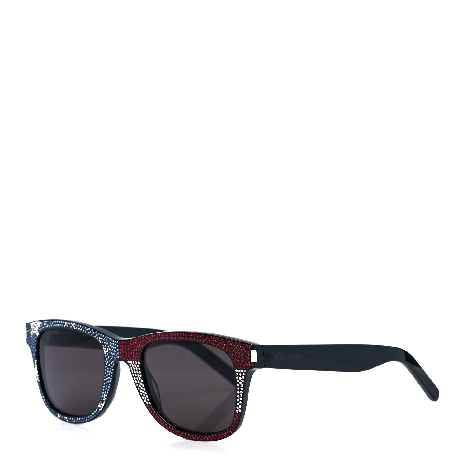 Saint Laurent Acetate SL51 039 Sunglasses Black Red White Blue 1 of 9