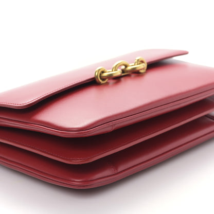 Saint Laurent Smooth Calfskin Le Maillon Satchel Rouge Eros 7 of 8