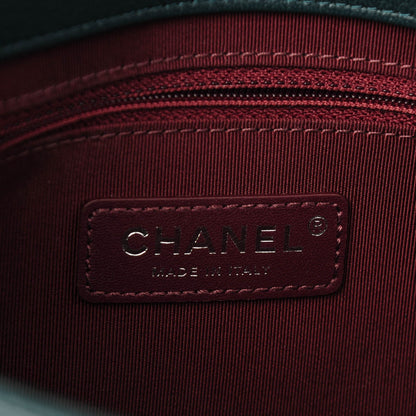 Chanel Goatskin Quilted Small CC University Top Handle Flap Dark Green 6 of 7