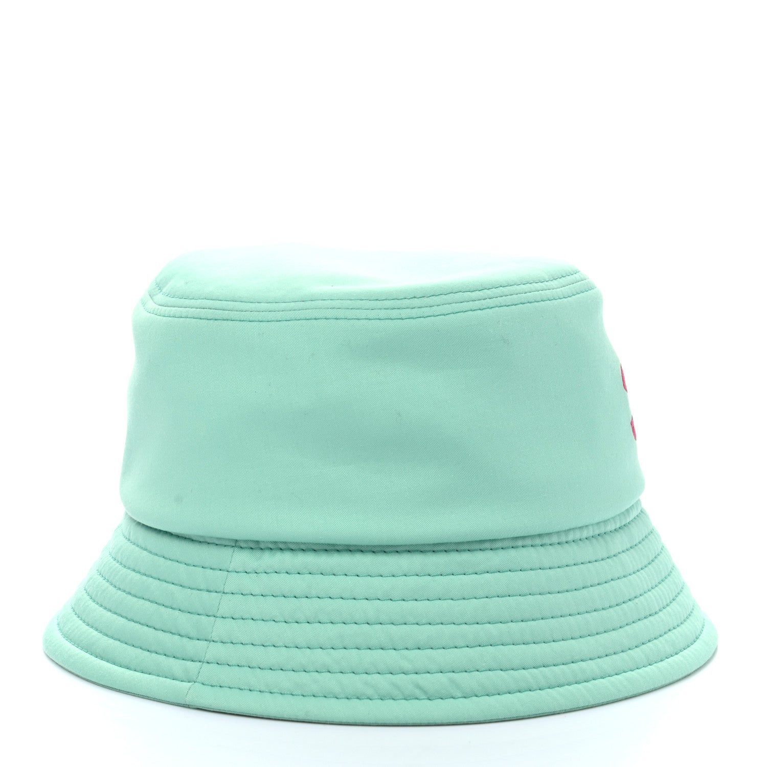 Chanel Cotton CC Cloche Bucket Hat S Turquoise Fuchsia 6 of 9