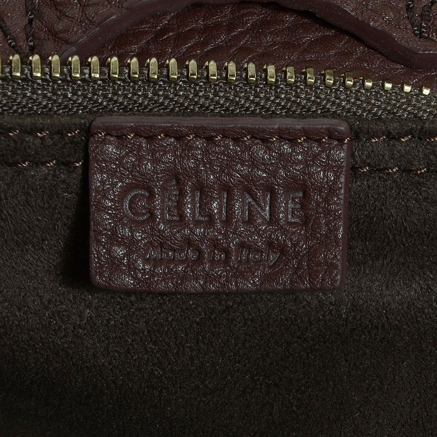 Celine Pebbled Calfskin Mini Luggage Chocolate 6 of 9