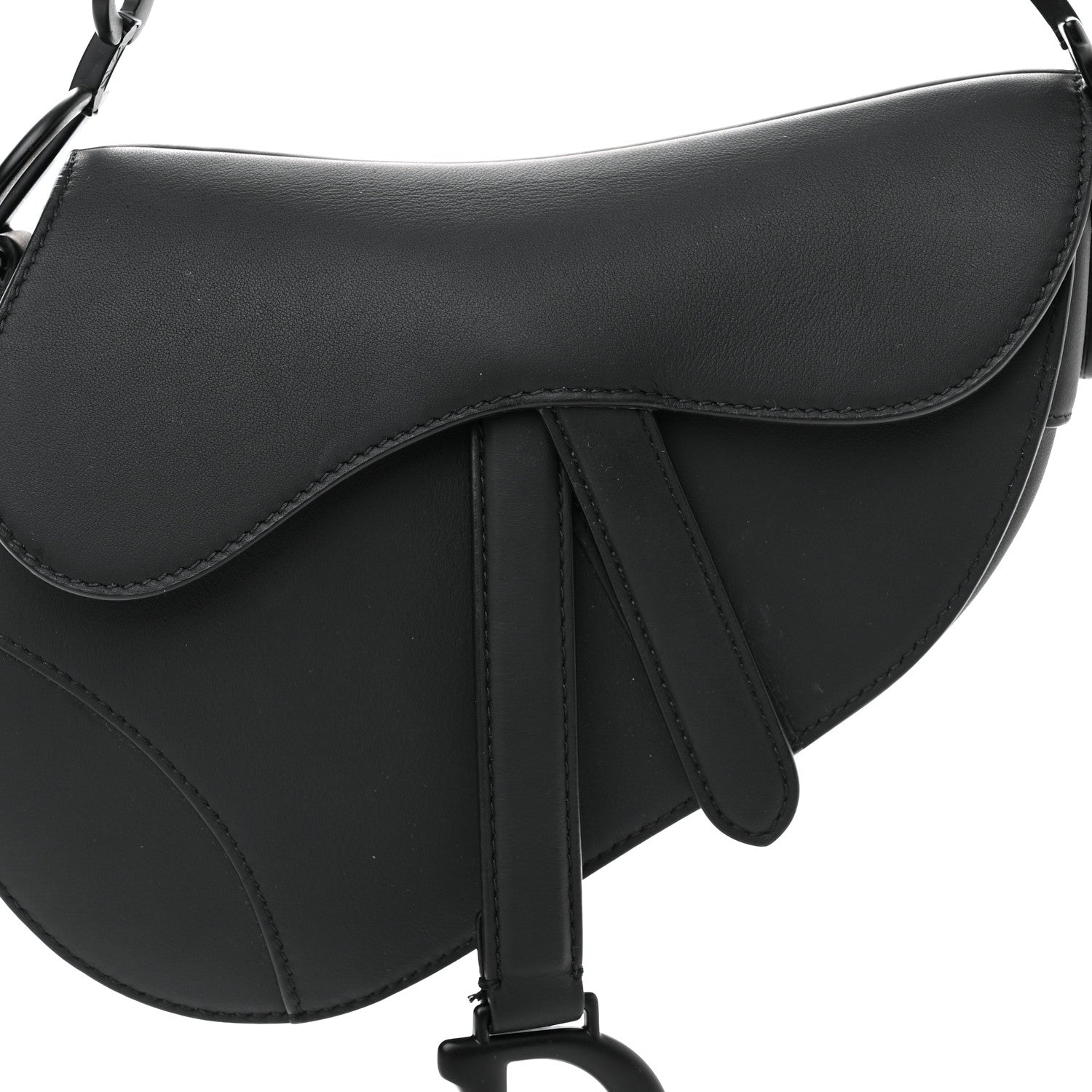 Christian Dior Ultra Matte Calfskin Mini Saddle Bag Black 8 of 14