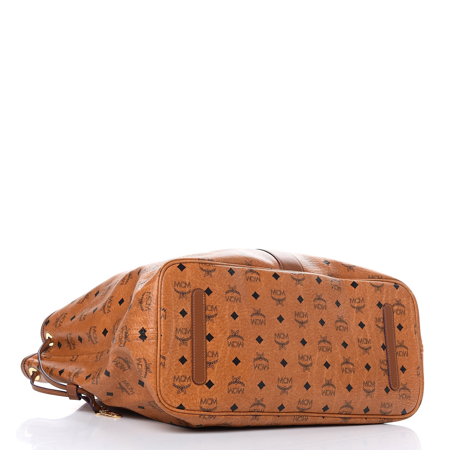 MCM Visetos Large Liz Reversible Shopper Tote Cognac 6 of 14