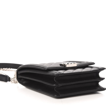 Chanel Calfskin Quilted North South Boy Flap Black 8 of 11