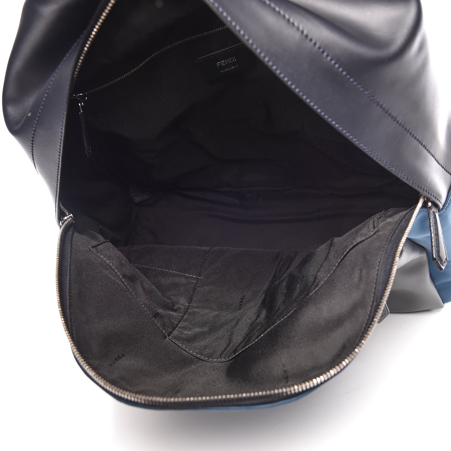 Fendi Nylon Vitello Elite Bag Bug Backpack Marine Acciao 5 of 12