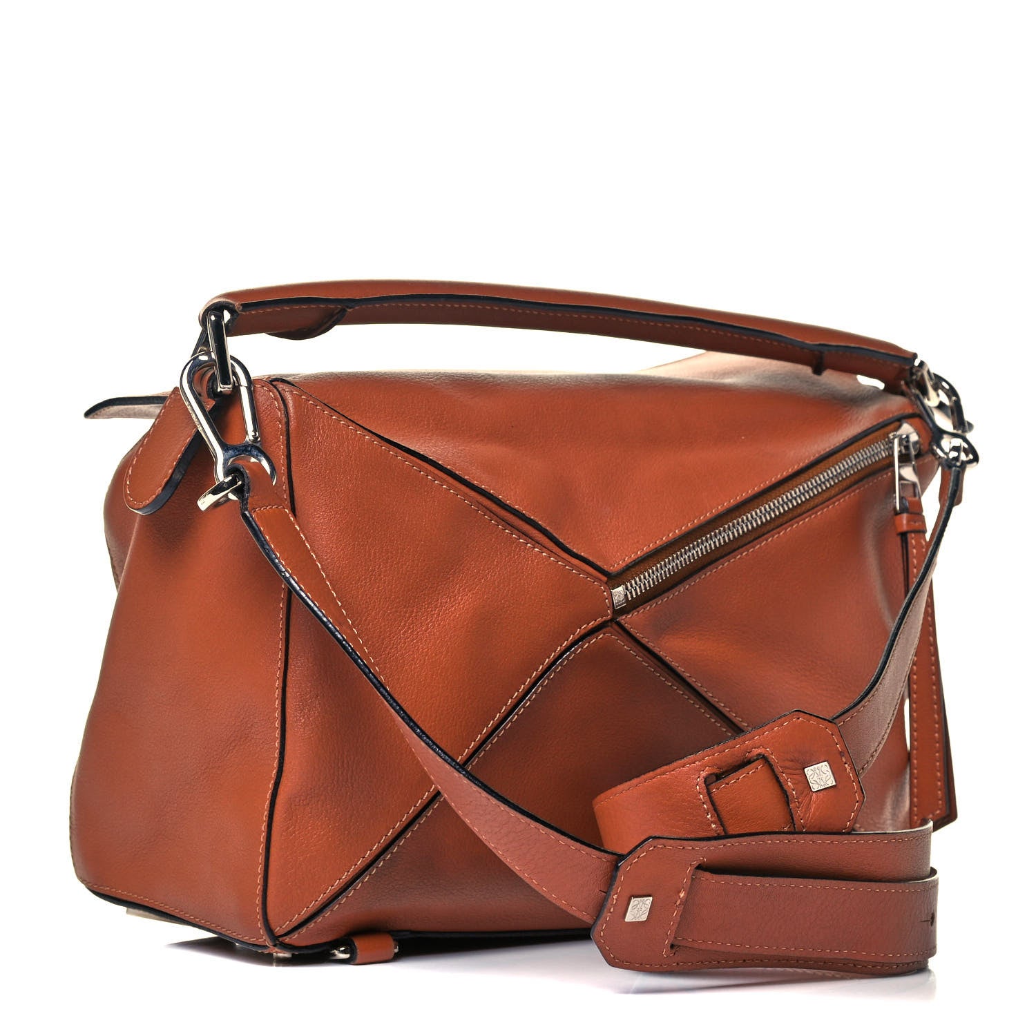 Loewe Calfskin Medium Puzzle Bag Tan 3 of 9