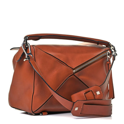 Loewe Calfskin Medium Puzzle Bag Tan 3 of 9