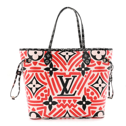 Louis Vuitton Monogram Giant Crafty Neverfull MM Creme Rouge Black 1 of 11