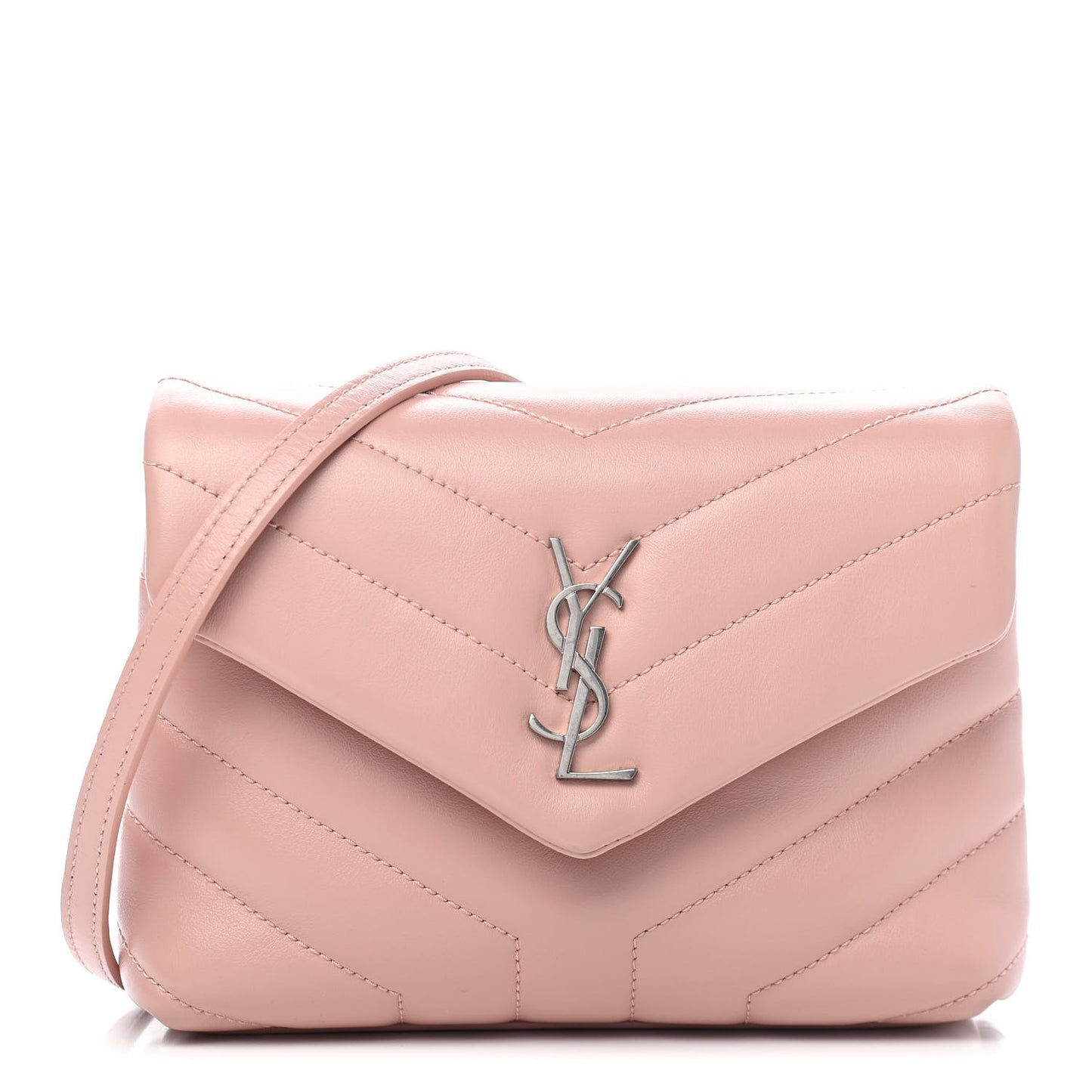Calfskin Y Quilted Monogram Toy Loulou Crossbody Bag Tender Pink