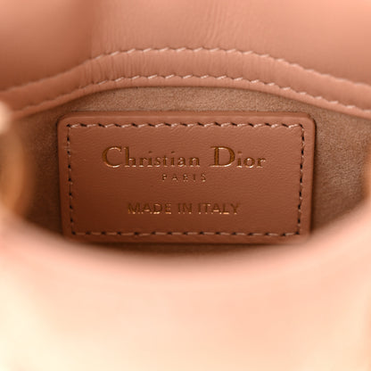 Christian Dior Lambskin Cannage Micro Lady Dior Rose Des Vents 6 of 11