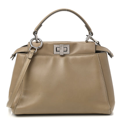 Fendi Nappa Mini Peekaboo Iconic Satchel Tortora 1 of 10
